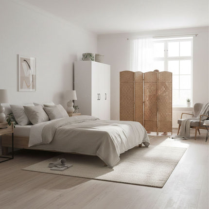 4-Panel Room Divider Folding Screen