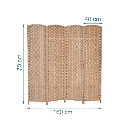 4-Panel Room Divider Folding Screen