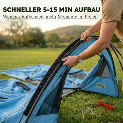 Tunnelzelt für 4 Personen mit herausnehmbarer Trennwand