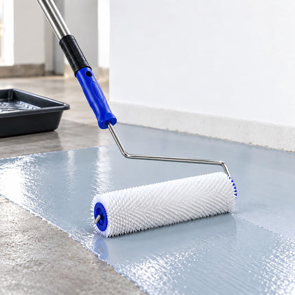 4-Piece Epoxy Floor Coating Set with Spiked Roller, Paint Roller, Spiked Shoes