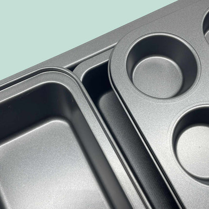 4-teiliges antihaftbeschichtetes Backformen-Set – Karbonstahl