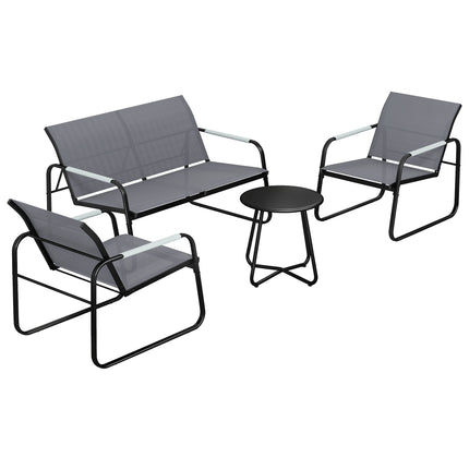 4-Piece Patio Furniture Set, Galvanized Steel, Quick-Dry Fabric