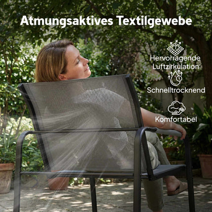 4-Piece Patio Furniture Set, Galvanized Steel, Quick-Dry Fabric