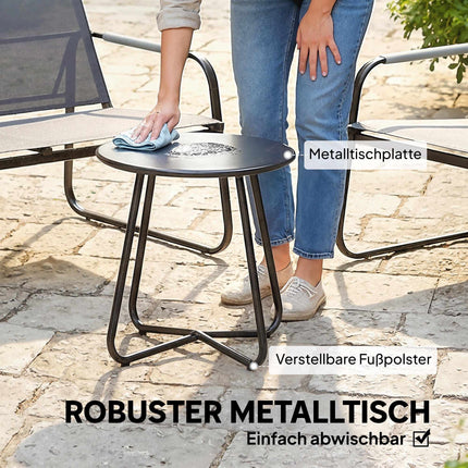 4-Piece Patio Furniture Set, Galvanized Steel, Quick-Dry Fabric