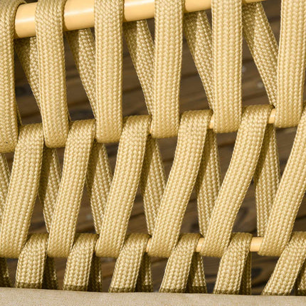Rattan garden set - sofa, armchairs, table, cushions