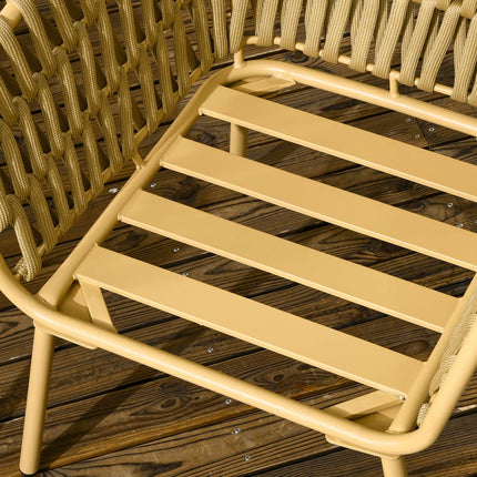Rattan garden set - sofa, armchairs, table, cushions