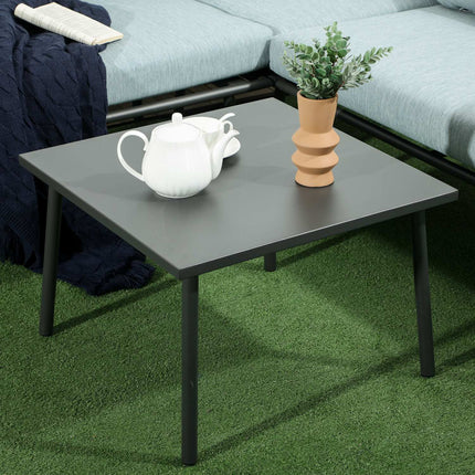 Rattan-Gartenmöbel mit Kissen, grau - 4-teilig