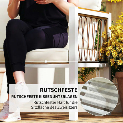 4-Piece Rattan Outdoor Lounge Set with Cushions
