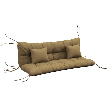 4-teiliges wasserabweisendes Sitzkissen-Set, 150x50 cm, Hellbraun