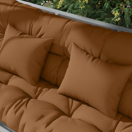 4-teiliges wasserabweisendes Sitzkissen-Set, 150x50 cm, Hellbraun