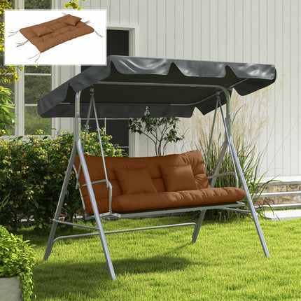 4-teiliges wasserabweisendes Sitzkissen-Set, 150x50 cm, Hellbraun