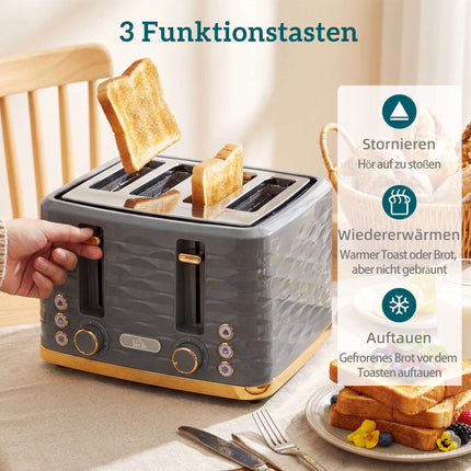 4-Slice Toaster, 7 Browning Levels, Auto Shut-Off