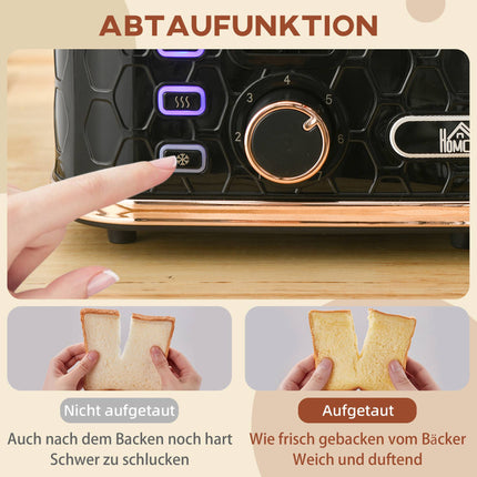 4-Slice Toaster, Black, 7 Browning Levels, Easy Clean