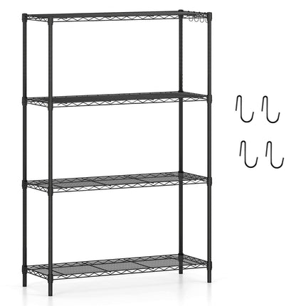 4-Tier Metal Storage Rack with Adjustable Shelves, 91x35x138.5 cm