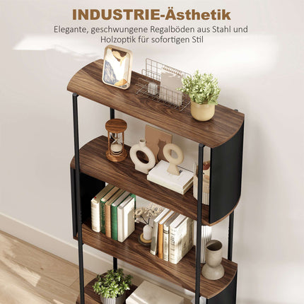 4-Tier Storage Shelf, Steel Frame, 80 kg Capacity