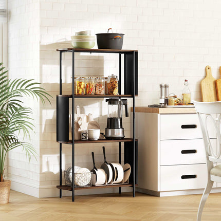 4-Tier Storage Shelf, Steel Frame, 80 kg Capacity