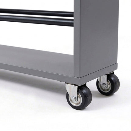 4-stöckiger Rollwagen in Holzoptik, Naturgrau, 80x13x50 cm