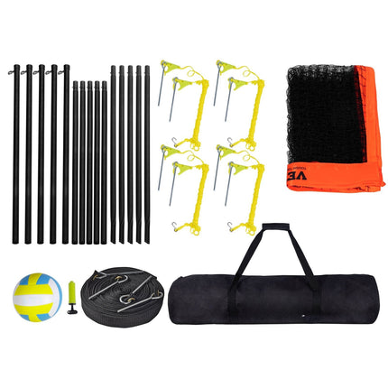 4-Way Volleyball Net Set, Adjustable Height, Carry Bag