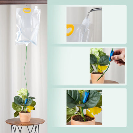 4 drip irrigation bags and yellow stickers