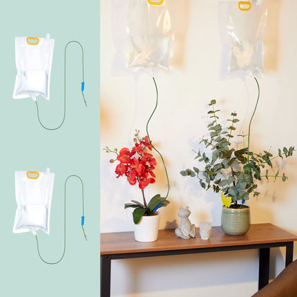 4 drip irrigation bags and yellow stickers