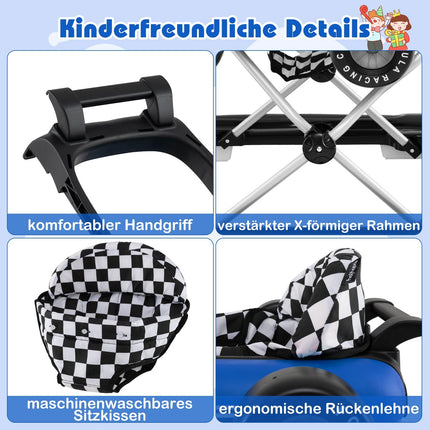 4-in-1 Babywalker mit verstellbarer Höhe und Musik