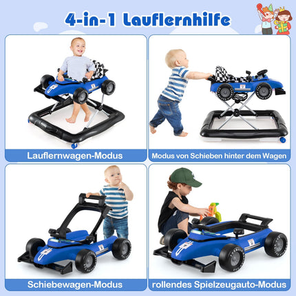 4-in-1 Babywalker mit verstellbarer Höhe und Musik