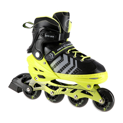 4-in-1 Inliner- und Schlittschuhe Schwarz-Grün, Größe S (29-33)