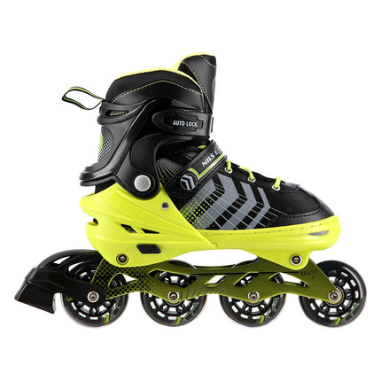 4-in-1 Inliner- und Schlittschuhe Schwarz-Grün, Größe S (29-33)
