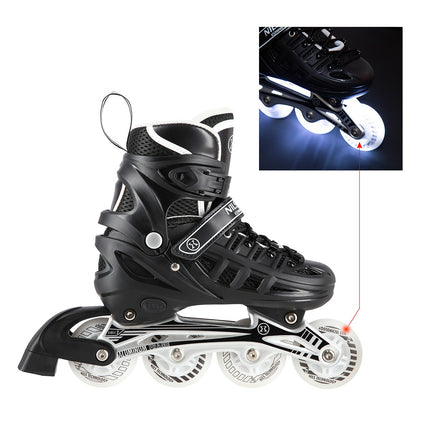 4-in-1 Black LED Inline/Ice Skates, Size L (39-42)