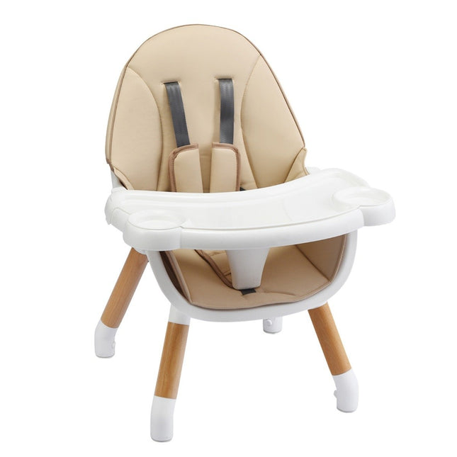 4-in-1 wandelbarer Babyhochstuhl mit Sicherheitsgurt