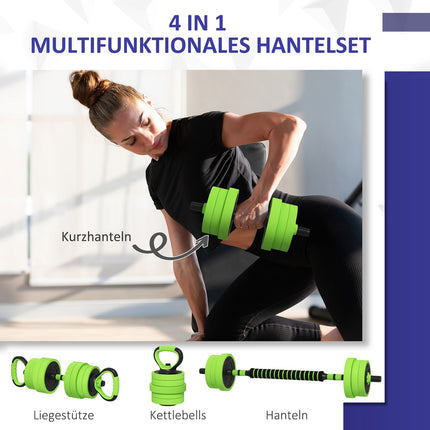 Nastavitelná sada činek 20 kg – domácí posilovna 4 v 1