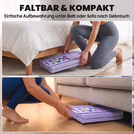 4-in-1 Foldable Pilates Board Set with Resistance Bands