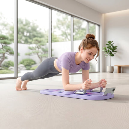 4-in-1 Foldable Pilates Board Set with Resistance Bands