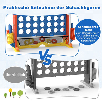 4-in-1 Game Set: Connect Four, Basketball, Ring Toss, Golf