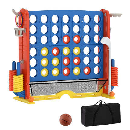 4-in-1 Game Set: Connect Four, Basketball, Ring Toss, Golf