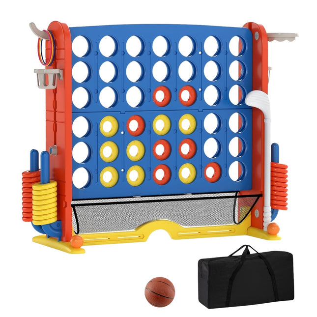 4-in-1-Spielset: Vier gewinnt, Basketball, Ringwurfspiel, Golf