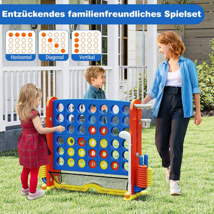 4-in-1 Game Set: Connect Four, Basketball, Ring Toss, Golf
