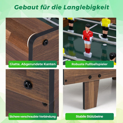 Herní stůl 4v1: stolní fotbal, kulečník, air hockey, ping pong