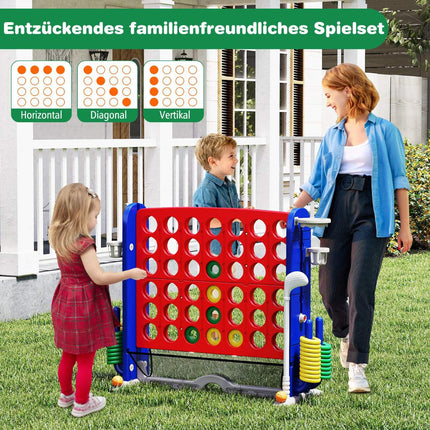 4-in-1 Giant Connect Game Set with Basketball, Ring Toss, Golf