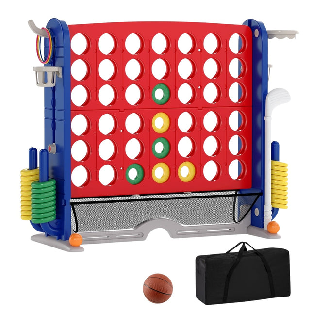 4-in-1 Riesen-Verbindungsspielset mit Basketball, Ringwurf, Golf