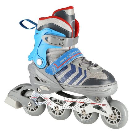 4-in-1 Inliner & Schlittschuhe, Grau/Blau, Größe S (29-33)