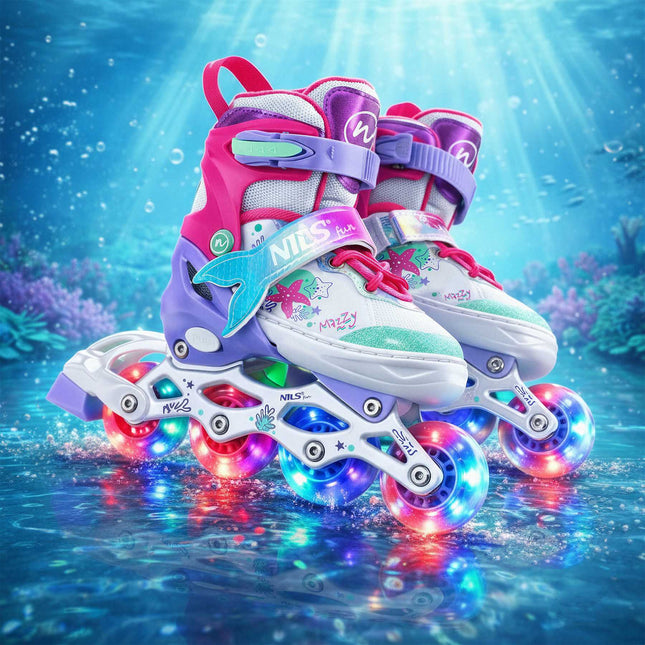 4-in-1 Kinder-Skates-Set, verstellbare Größe M (35-38)