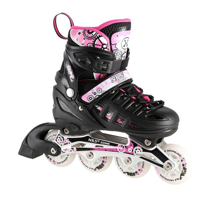 4-in-1 Pink LED Inline/Ice Skates, Size S (31-34)