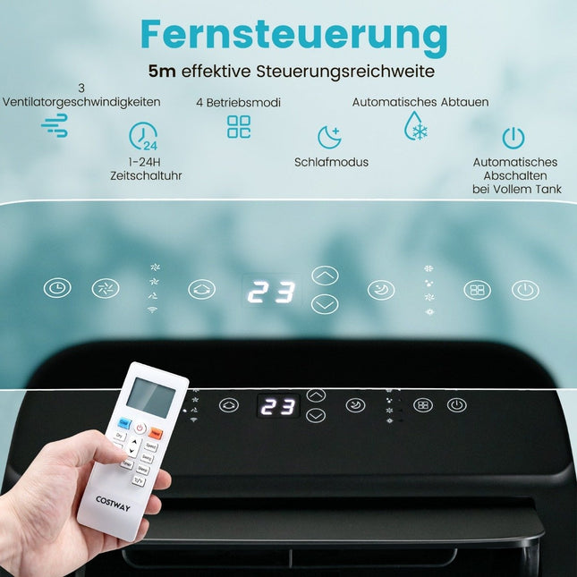 Tragbare 4-in-1-Klimaanlage, 14000 BTU, Heizen &amp; Kühlen &amp; Lüfter &amp; Entfeuchten (4,1 kW – 14000 – 40 m²)