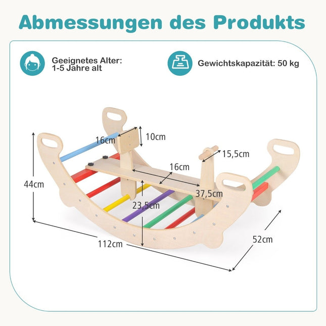 4-in-1 Kleinkinder-Spielset: Wippe, Kletterer, Tunnel
