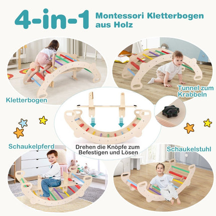 4-in-1 Kleinkinder-Spielset: Wippe, Kletterer, Tunnel