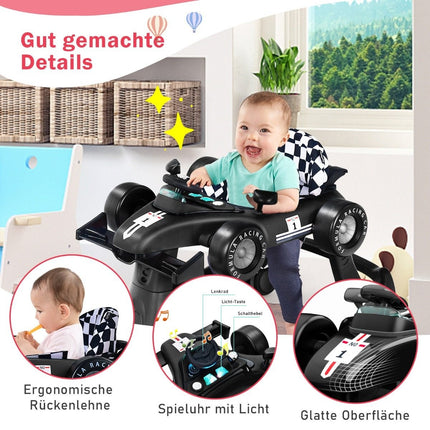 4 in 1 Lauflernwagen faltbar Lauflernwagen 73 x 61 x 51,5/53,5/55,5 cm schwarz
