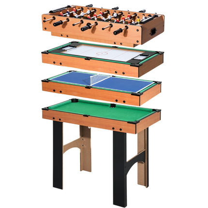 4-in-1 Multi-Spieltisch: Kicker, Hockey, Billard, Tennis