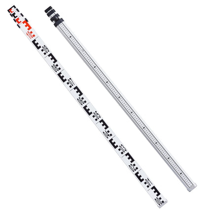 4m Aluminum Telescopic Leveling Rod, CM MM Scale