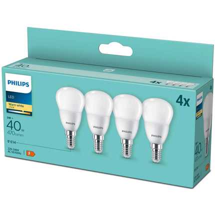 4er-Pack LED E14 Globe P45 5W (40W) Frost 470lm